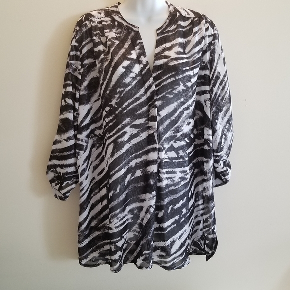 mandy Evans semi sheer blouse - Picture 2 of 7